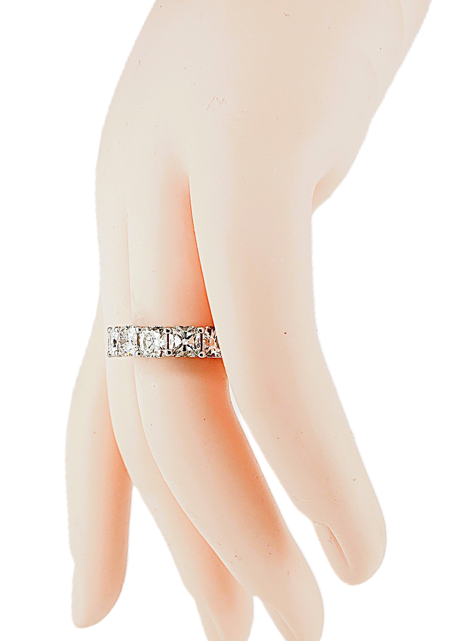 Cushion Cut Eternity Band